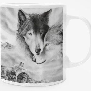 Wolves Double-Sided Ceramic Coffee Mug